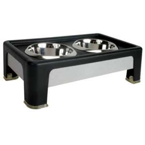 Our Pets Black Elevated Dog Cat Pet Feeder 4 H 780824101007  