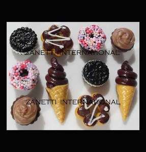 10 Miniature Choc Cookies, Donuts, Cupcakes, Ice Creams *Dollhouse 