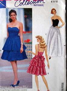 tiered dress pattern evening gown formal sz 6  10  