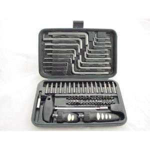TOOL KIT   71 piece DRIVERS + DRILL BITS + HAND TOOLS w. Carry Case 