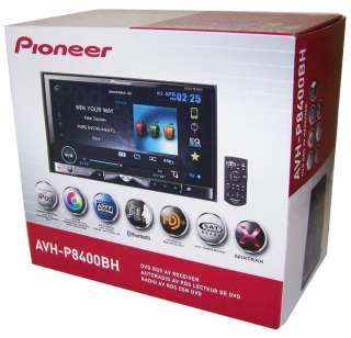 PIONEER AVH P8400BH CAR CD/DVD PLAYER 7 LCD, IPOD CONTROL, BLUETOOTH 