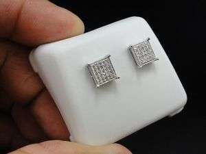 NEW MENS AND WOMENS GENUINE DIAMOND STUDS 4 PRONG EARRINGS +FREE 