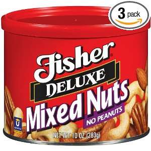 Fisher Deluxe Mixed Nuts, 10 Ounce Packages (Pack of 3)  