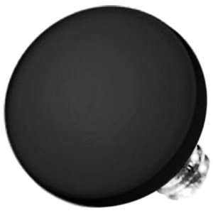  Black Titanium 4mm Round Flat Disc Dermal Top Jewelry