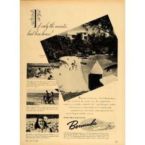  1948 Ad Bermuda Trade Development Board Travel Beaches 