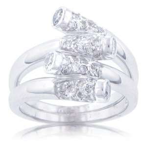  1.00 CT TTW Ladys Round Cut Diamond Anniversary Ring In 