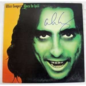 ALICE COOPER SIGNED GOES TO HELL ALBUM COVER +VINYL JSA