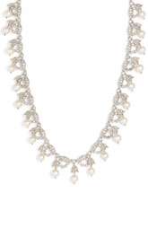 CZ by Kenneth Jay Lane Glass Pearl Garland Necklace $298.00