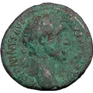 ANTONINUS PIUS 140AD Rare Authentic Ancient Roman Coin FELICITAS GOOD 