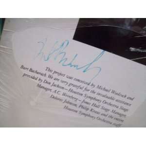 Bacharach, Burt LP Signed Autograph Sealed Woman 1979