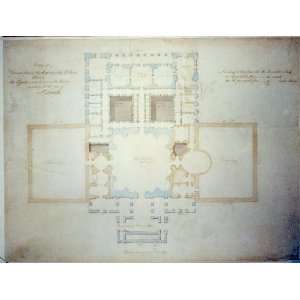   Washington,DC,Ground floor plan,c1825,Charles Bulfinch