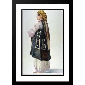 Gleyre, Charles 28x40 Framed and Double Matted Albanian Peasant 