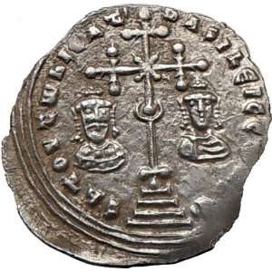 Basil II & Constantine VIII 976AD RARE Ancient Silver BYZANTINE Coin 