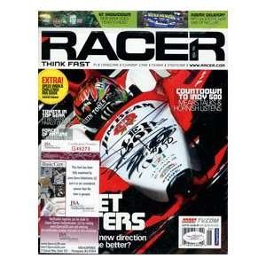  Dan Wheldon Autographed Racer Magazine
