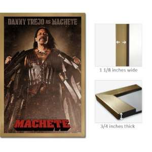   Framed Machete Movie Poster Danny Trejo As Fr Pas0199