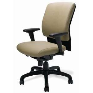   Fabric Seat & Back Emme Mid Back Office Chair with Silver Package