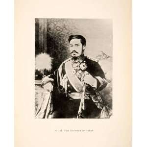  1905 Photogravure Emperor Mutsuhito Meiji Taitei Tenno 