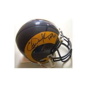 Eric Dickerson Signed Rams Authentic Mini Helmet   HOF 99