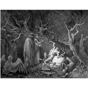  6 x 4 Greetings Card Gustave Dore Dante The Suicides1 