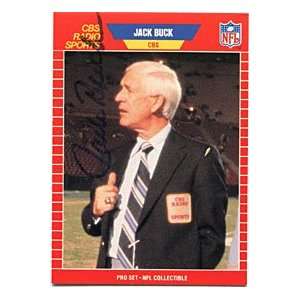  Jack Buck Autographed/Signed 1989 Pro Set Card Sports 
