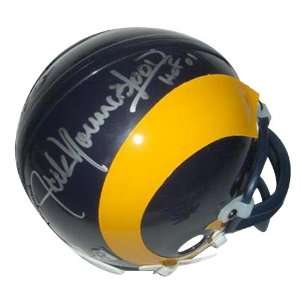 Jack Youngblood Autographed St. Louis Rams (Yellow Throwback) Mini 