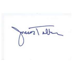 JAMES TOBACK Signed Index Card In Person