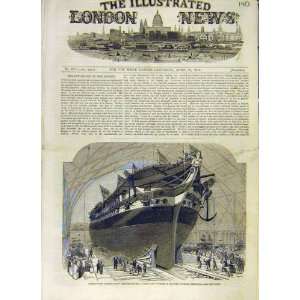 Launch Steam Ship Of War James Watt Pembroke 1853