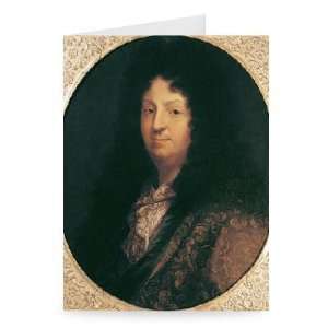 Portrait of Jean Racine (1639 99) (oil on   Greeting Card (Pack of 2 
