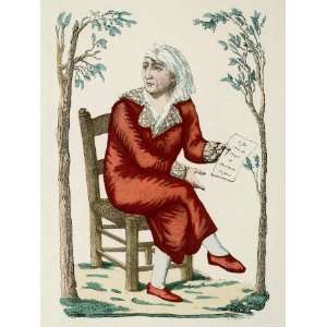  Jean Paul Marat, French Revolutionary, Seated, Holding a 