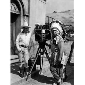 My Pal, the King, Tom Mix, Jim Thorpe, on Set, 1932 Photographic 