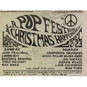 Jose Feliciano Blue Cheer LA Pop Fest Concert Ad 1968