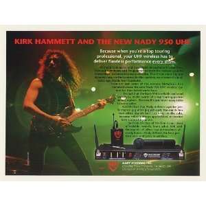  1993 Kirk Hammett Nady 950 UHF Wireless Photo Print Ad 