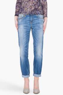 R13 Blue Boyfriend Jeans for women  