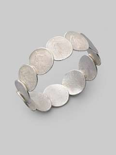 Dominique Cohen   Sterling Silver Coin Bracelet    