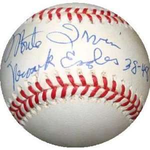 Monte Irvin autographed Baseball inscribed Newark Eagles 38 48