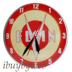 Elgin Bicycles 1950s Style Double Bubble Glass Clock  