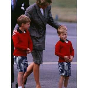  Princess Diana Princess of Wales arriving at Dyce Airport 