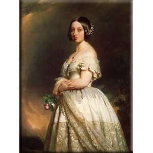 Queen Victoria 22x30 Streched Canvas Art by Winterhalter, Franz Xavier