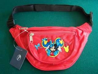 Disney Mickey Mouse Red Fanny Pack Waist Hip Belt Bag  