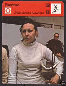ELENA BELOVA NOVIKOVA Fencing FRANCE SPORTSCASTER CARD  