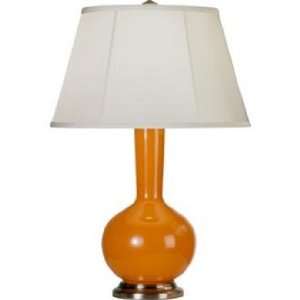  Robert Abbey Genie Silver and Orange Ceramic Table Lamp 