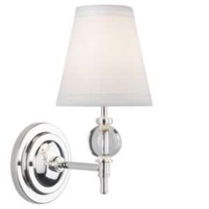   Sconce by Robert Abbey  R021783   Shade  White   Finish  Silver