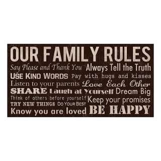 Our Family Rules Wall Decor