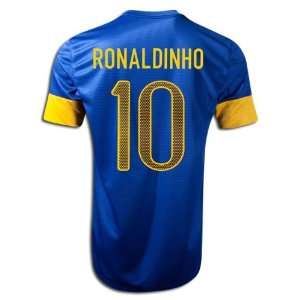  New Soccer Jersey 2012 13 Ronaldinho # 10 New Brazil Away 