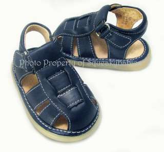 Squeaky Shoes Boys Navy Sandals Fisherman Style Sz 3  