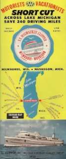 1952 SS MILWAUKEE CLIPPER Illustrated Schedule Brochure  