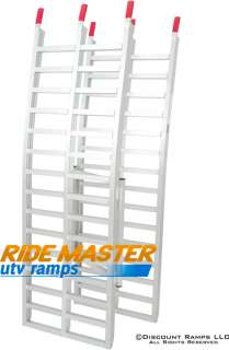 Ride Master UTV Folding Trailer Ramps shown folded for storage