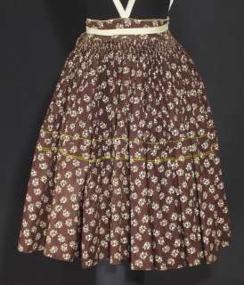   Folk Costume Skirt ~~ ethnic retro peasant floral print dance  