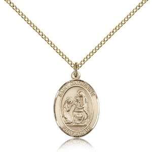  Gold Filled St. Saint Catherine of Siena Medal Pendant 3/4 