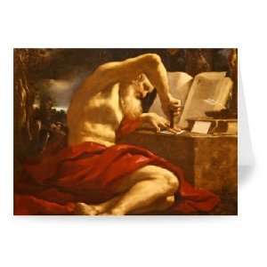 St. Jerome sealing a letter (oil on canvas)    Greeting Card (Pack 